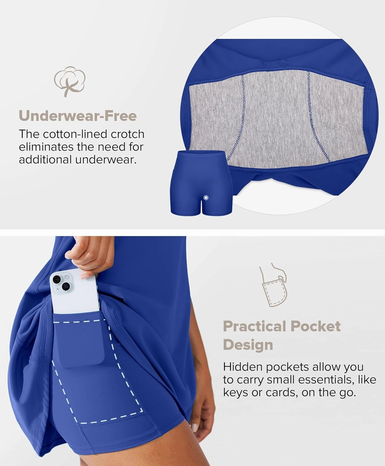 Tennis Dress for Women UPF 50  Golf Athletic Dresses with Shorts 2 Piece Sets Summer Workout Outfits