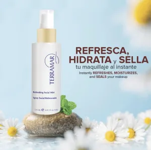 Terramar Refreshing Face Mist - Hydrating & Soothing Facial Spray with Aloe Vera & Rose Water - Alcohol-Free, Sets Makeup, Revitalizes All Skin Types