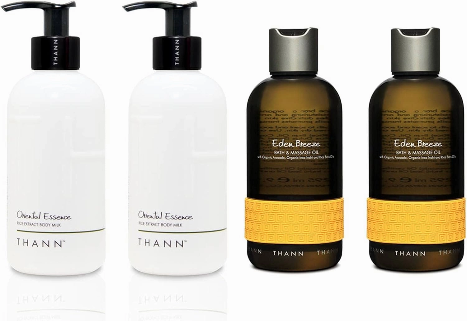 THANN Oriental Essence Rice Extract Body Milk and Eden Breeze Massage Oil Set.