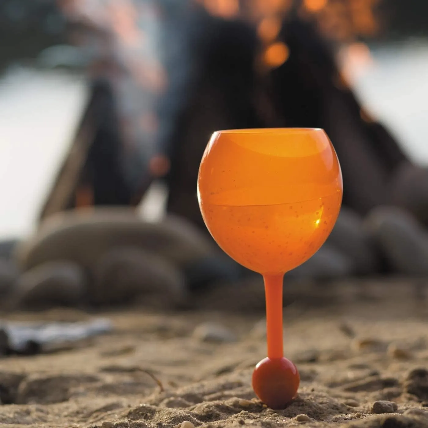 The Beach Glass- Original Floating Acrylic Wine Glass- for Pool, Beach, Camping, Picnic and Outdoor - 1 Pink Sunset 1 Purple Haze