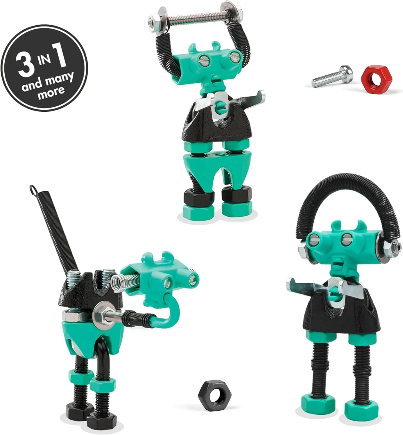 The Off Bits BabaBit Build Your Own Robot Toy Construction Set, Educational Easter Gift STEM Activities Learning Kit, Creative Build and Play Model Kit Steam Toys for 6 7 8 9 10  Year Old Boys & Girls