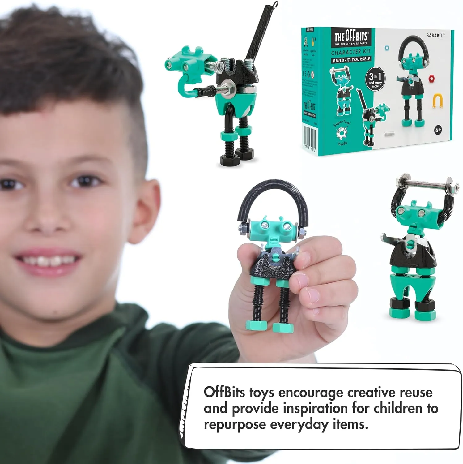 The Off Bits BabaBit Build Your Own Robot Toy Construction Set, Educational Easter Gift STEM Activities Learning Kit, Creative Build and Play Model Kit Steam Toys for 6 7 8 9 10  Year Old Boys & Girls