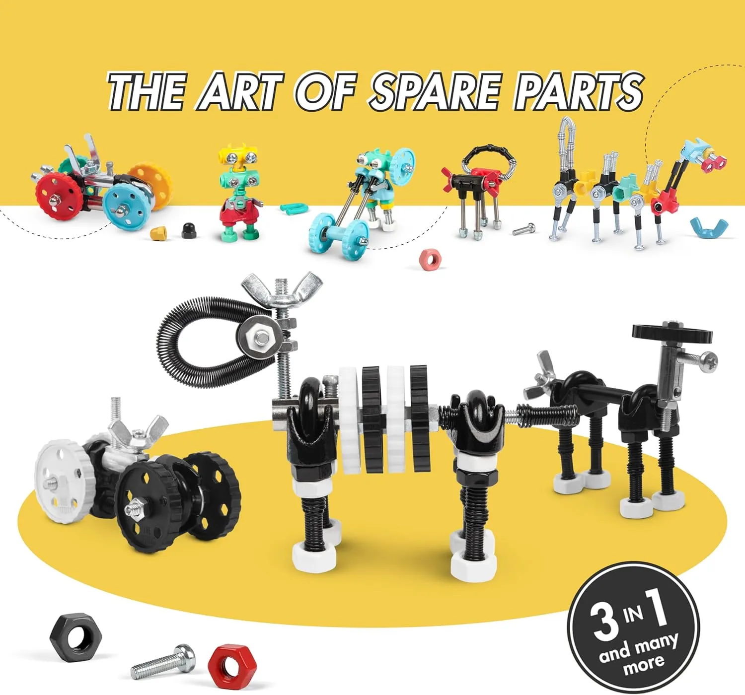 The Off Bits Build Your Own Zebra Robot Model, Gift Ideas, STEM Building Toy for Kids 6-9 , Educational Engineering Kit, Construction & Creative Gift for Boys & Girls
