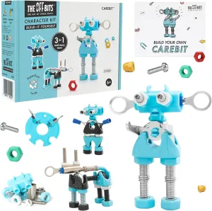 The Off Bits CareBit Build Your Own Robot Toy Construction Set, Educational Gift STEM Activities Learning Kit, Creative Build and Play Model Kit Steam Toys for 6 7 8 9 10  Year Old Boys & Girls