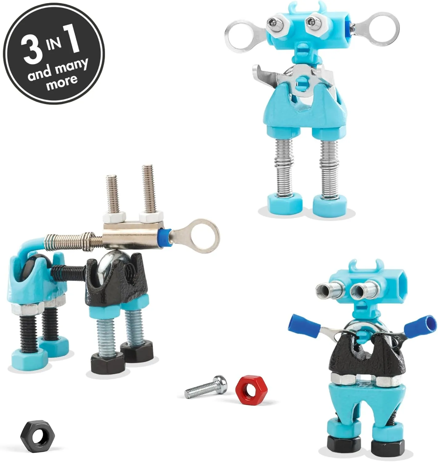 The Off Bits CareBit Build Your Own Robot Toy Construction Set, Educational Gift STEM Activities Learning Kit, Creative Build and Play Model Kit Steam Toys for 6 7 8 9 10  Year Old Boys & Girls
