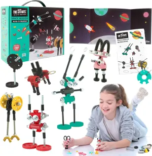 The Off Bits Space Mission Educational Build Your Own Robot Toy, Stem Building Toys for Boys and Girls, Valentine Birthday Gift for Kids Montessori Play Kit, Steam Toys for Kids Ages 6 7 8 9 