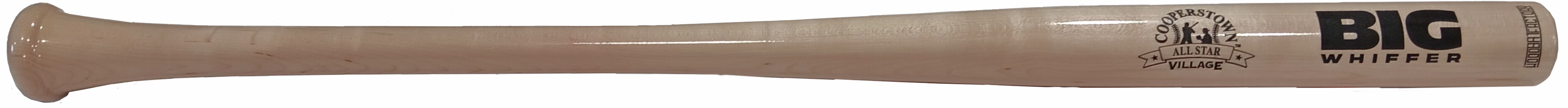 The Big Whiffer Wood Ball Bat | Natural Clear Coat / stick ball / tee ball / training / fuzzball