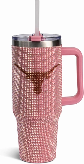The Memory Company | Licensed NCAA 40oz Pink Bling Game Day Tumbler