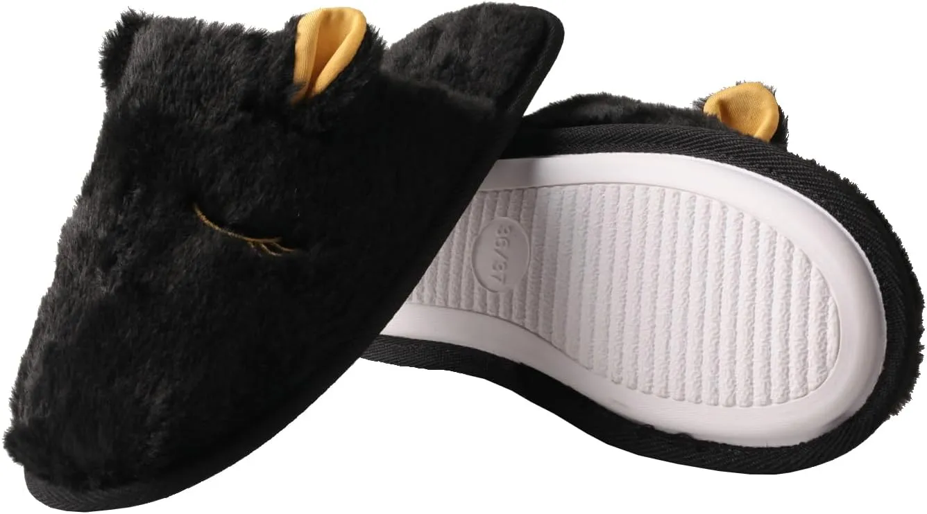 TMA EYES Women's Cute Animal Slippers Warm Memory Foam Cotton Cozy Soft Sole