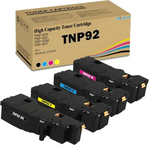 TNP-92 TNP92 Toner Cartridges Set TNP92K TNP92C TNP92M TNP92Y Replacement for Konica Minolta Bizhub C3120i Printer.Black Cyan Magenta Yellow