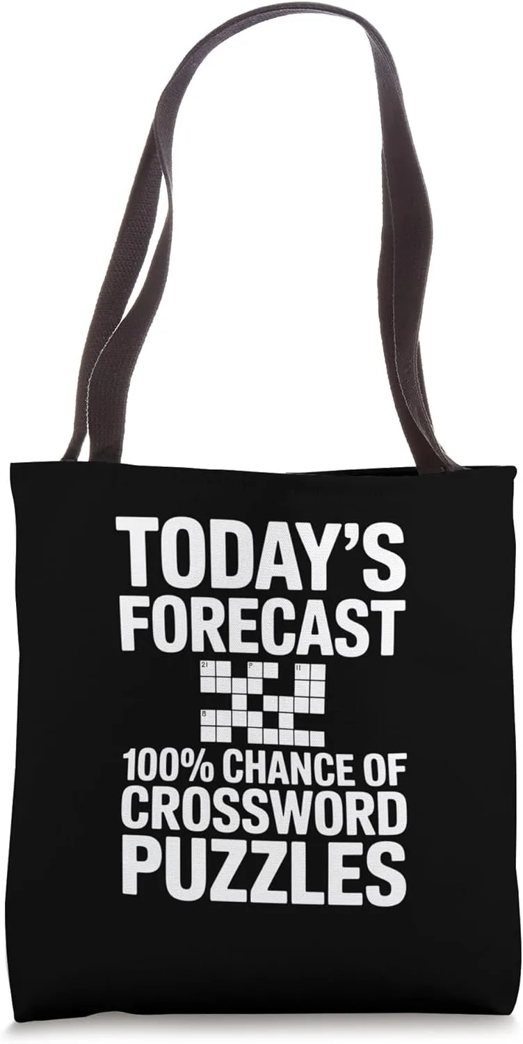 Today's Forecast 100% Chance Of Crossword Puzzles Tote Bag