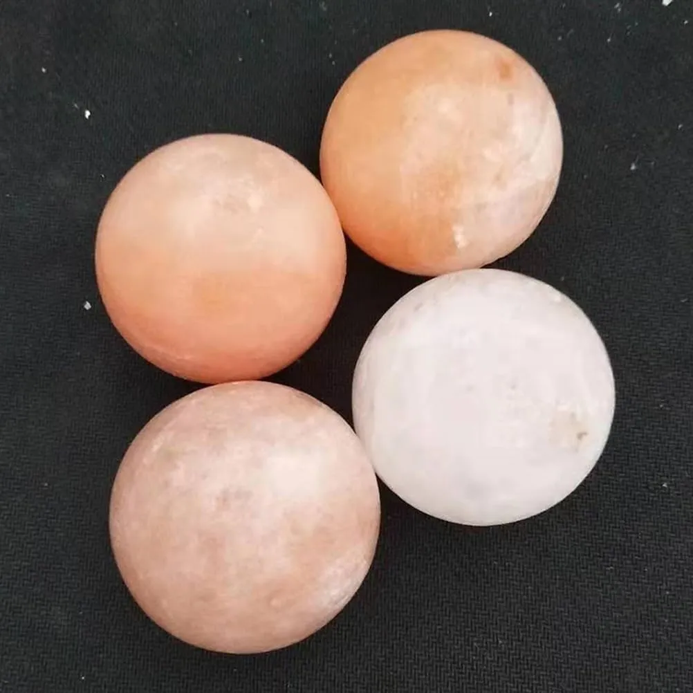 Toe Separators for Pedicure 1pc Massage Ball Natural Himalayan Salt Minerals Stone Crystal Ball Bath Salt Balls Bath Ball Orange Salt Rock Massage Himalayan Salt Soap