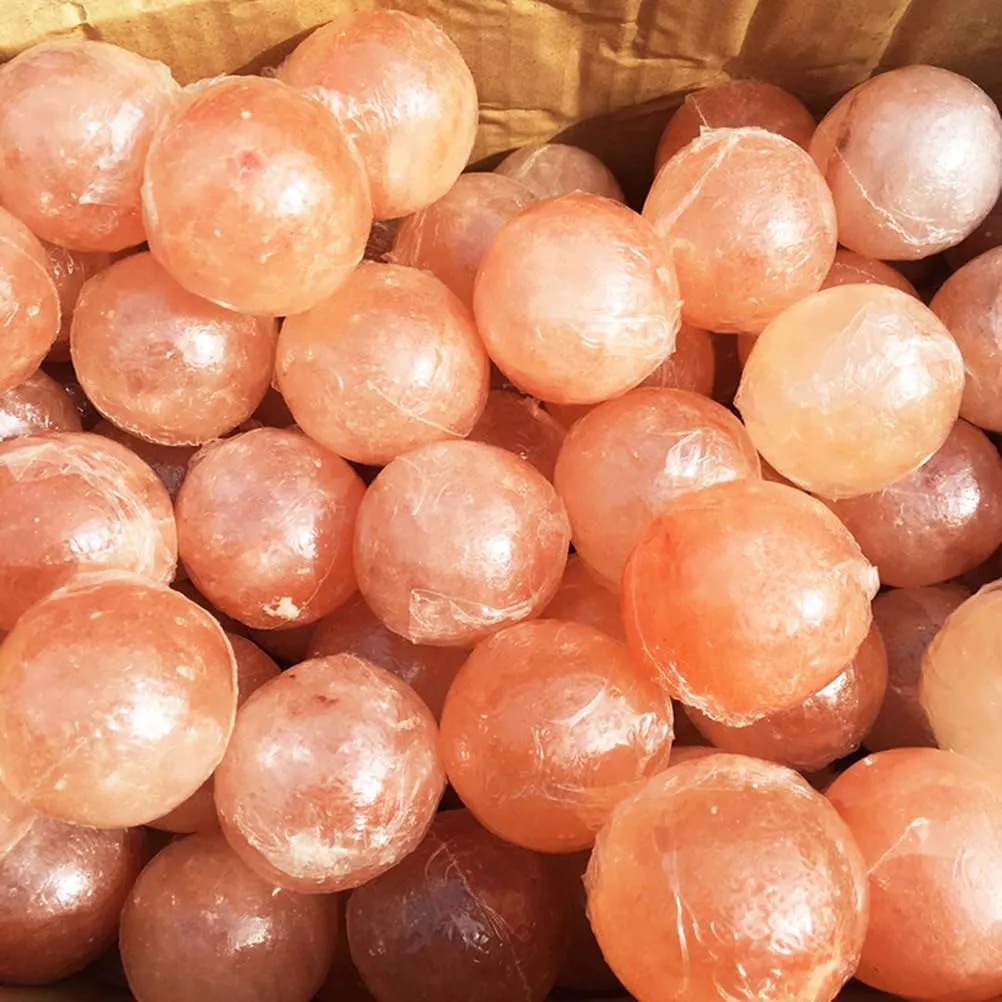 Toe Separators for Pedicure 1pc Massage Ball Natural Himalayan Salt Minerals Stone Crystal Ball Bath Salt Balls Bath Ball Orange Salt Rock Massage Himalayan Salt Soap