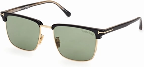 Tom Ford Sunglasses FT 0997 -H Hudson- 02 01N Shiny Yellow Gold, t Logo/Gree