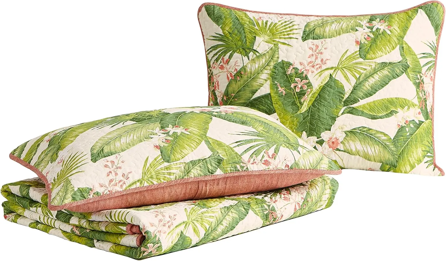 Tommy Bahama - King Quilt Set, Reversible Cotton Bedding with Matching Shams, Coastal Bedding Set for All Seasons (Aregada Dock Ecru Beige, King)