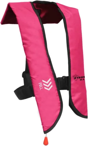 Top Safety Adult Life Jacket with Whistle - Auto Version Inflatable Lifejacket Life Vest Preserver PFD for Boating Fishing Sailing Kayaking Surfing Paddling Swimming - Adjustable Life Saving Vest
