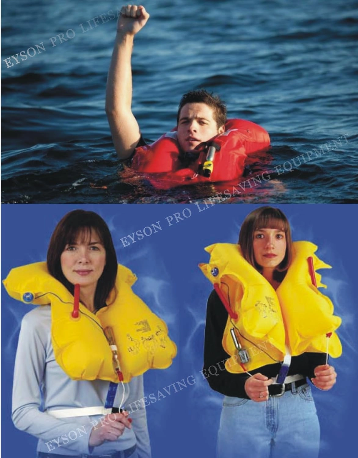 Top Safety Adult Life Jacket with Whistle - Auto Version Inflatable Lifejacket Life Vest Preserver PFD for Boating Fishing Sailing Kayaking Surfing Paddling Swimming - Adjustable Life Saving Vest