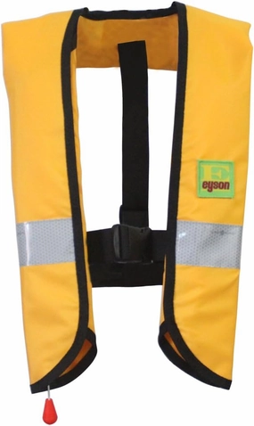 Top Safety Adult Life Jacket with Whistle - Manual Version Inflatable Lifejacket Life Vest Preserver PFD for Boating Fishing Sailing Kayaking Surfing Paddling Swimming - Adjustable Life Saving Vest