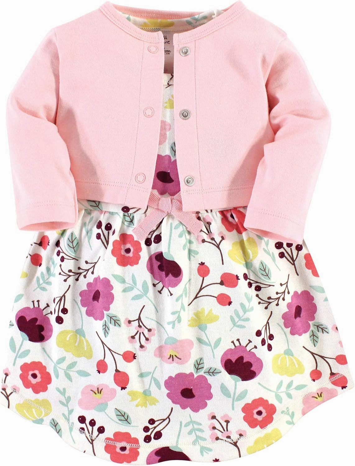 Touched by Nature Baby Girl Organic Cotton Dress and Cardigan