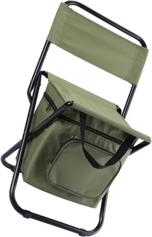 TOYANDONA Camping Chair Cooler Reusable Fishing Seat Foldable Outdoor Stool Oxford Cloth