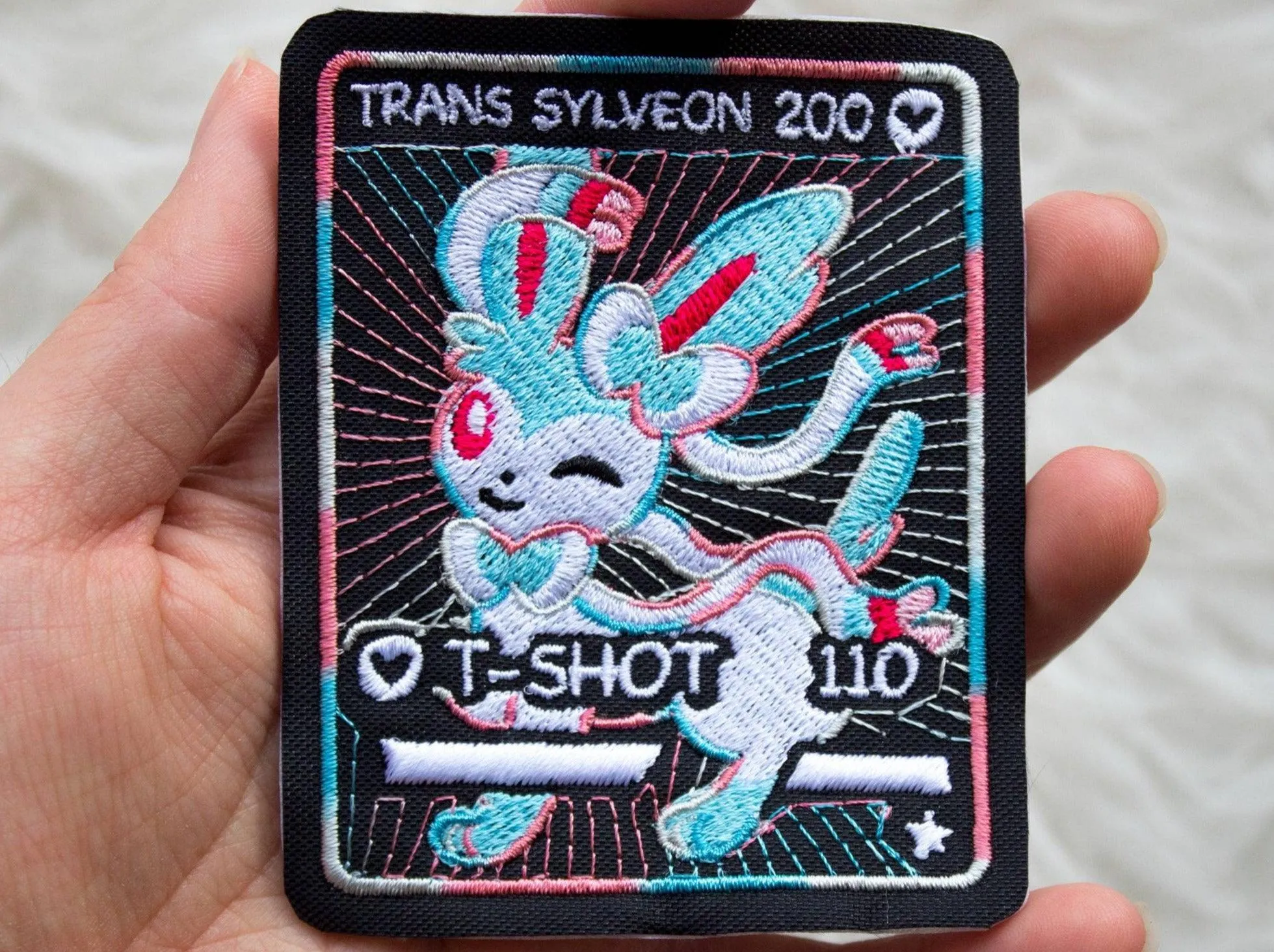 Trans SyIveon Card Sew-On Patch
