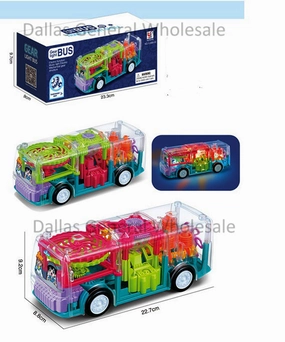 Transparent Mechanical Bus For Kids - Assorted