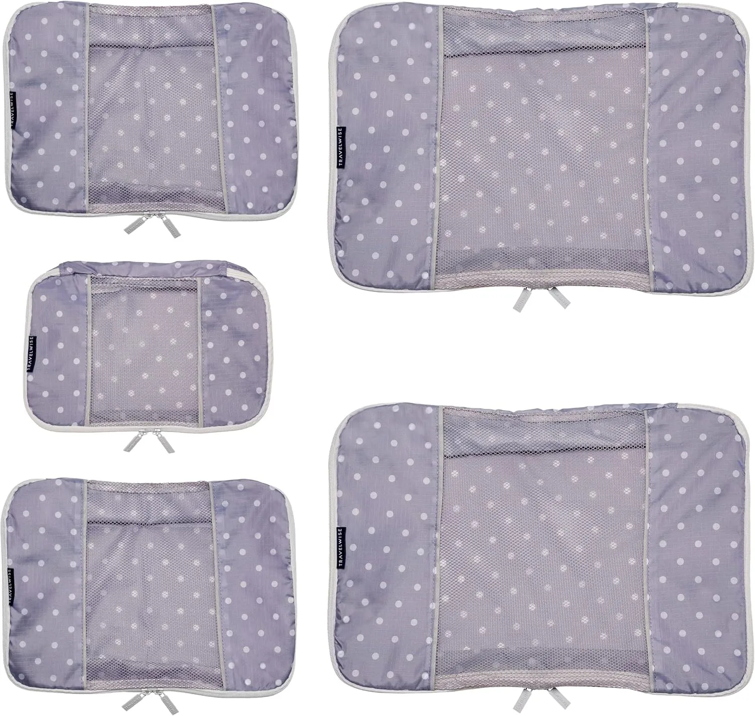 TravelWise Packing Cubes, White Dots, Set (5262369)