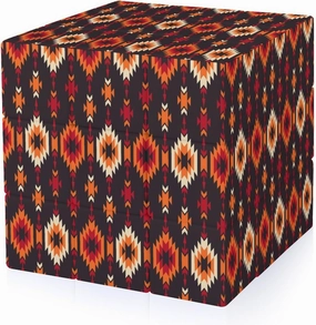 Tribal Geometric Pattern Funny 3x3x3 Cube Smooth Lightweight Puzzle for Adult Graphic Printing Travel