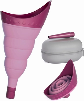 TRIPTIPS Pee Conch Foldable Female Urinal Device Portable Urinal for Women Pee Funnel for Women Travel, She Pee Cup for Women Stand to Pee Womens Urinal Funnel with Tube Case