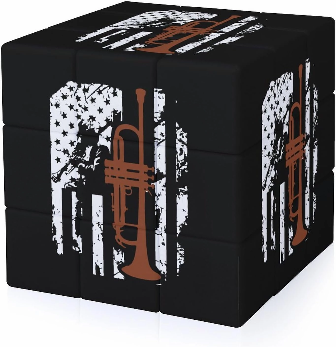 Trumpet Flag Funny 3x3x3 Cube Smooth Lightweight Puzzle for Adult Graphic Printing Travel