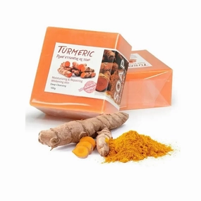 Turmeric Essential Oil Soap Bar with Goat Milk and Silk Protein, 100g/3.5oz (4 bars)