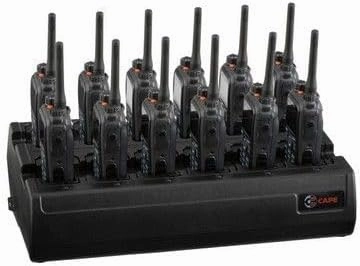 Twelve Bay Rapid Desk Charger for Kenwood KNB-30N Rechargeable Two Way Radio (Built-in Power Supply)