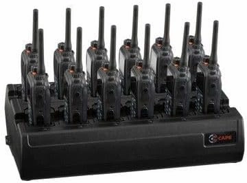Twelve Bay Rapid Desk Charger for Kenwood TK-2206M Rechargeable Two Way Radio (Built-in Power Supply)