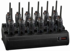 Twelve Bay Rapid Desk Charger for Kenwood TK-4402 Rechargeable Two Way Radio (Built-in Power Supply)