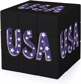 U.S. Sticker Funny 3x3x3 Cube Smooth Lightweight Puzzle for Adult Graphic Printing Travel