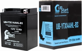 UB-YTX14AHL-BS Battery Replacement for Gilera XRT 350 CC Motorcycle - Factory Activated, Maintenance Free, Motorcycle Battery - 12V, 12AH, UpStart Battery Brand
