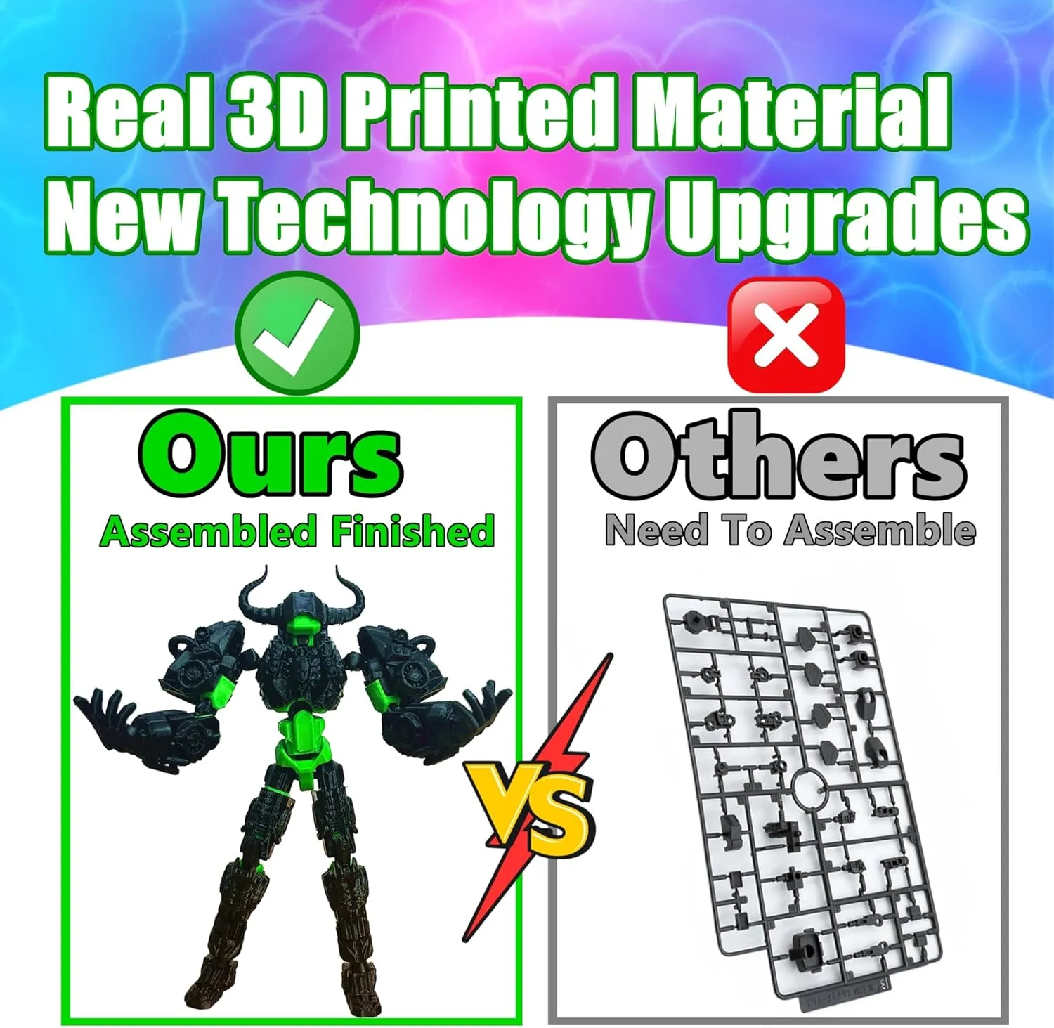 ULTHOOL Titan 13 Action Figure,Assembly Completed 3D Printed T13 Multi-Jointed Movable Robot with Full Articulation, Lucky 13 Nova 13 Dummy 13 (Black)