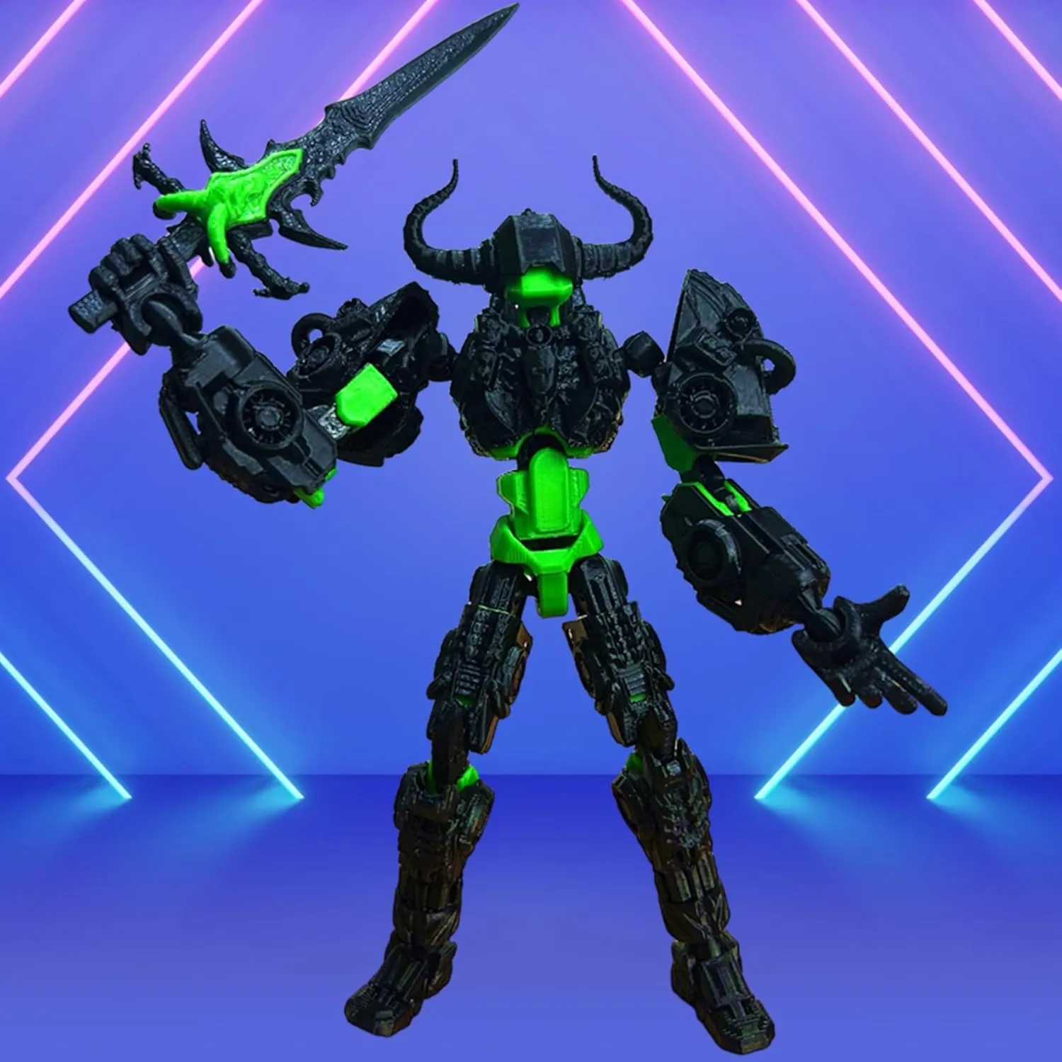 ULTHOOL Titan 13 Action Figure,Assembly Completed 3D Printed T13 Multi-Jointed Movable Robot with Full Articulation, Lucky 13 Nova 13 Dummy 13 (Black)
