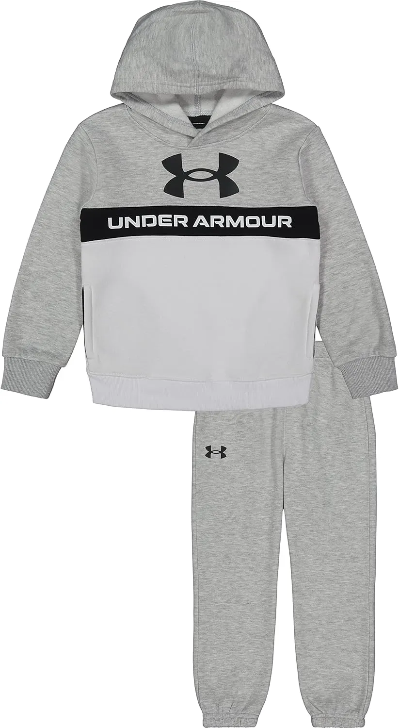 Under Armour mens Long Sleeve Logo Hoodie & Joggers Set