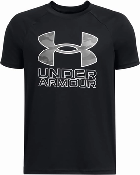 Under Armour Boys' Tech Hybrid Print Short Sleeve T Shirt