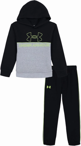 Under Armour boys Long Sleeve Logo Hoodie & Joggers Set, Baby & Toddler