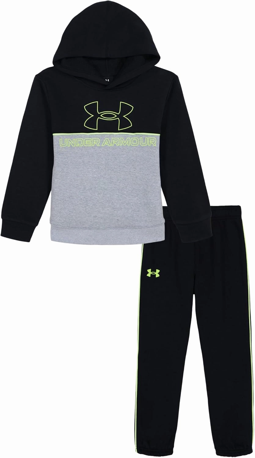 Under Armour boys Long Sleeve Logo Hoodie & Joggers Set, Baby & Toddler