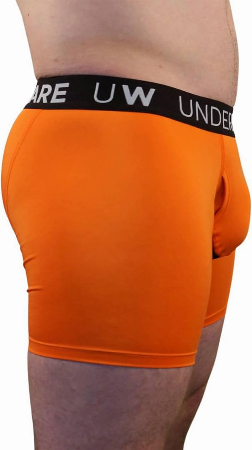 UNDERWARE "Comfort-sack" Mens Boxer Briefs | No-Chafing Ball-Pouch Underwear for Men | Moisture Wicking Underwear