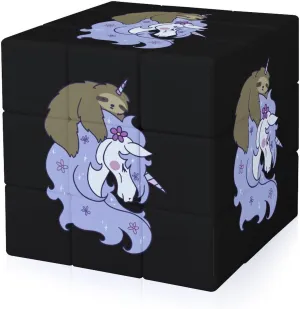 Unicorrn Sloth Funny 3x3x3 Cube Smooth Lightweight Puzzle for Adult Graphic Printing Travel
