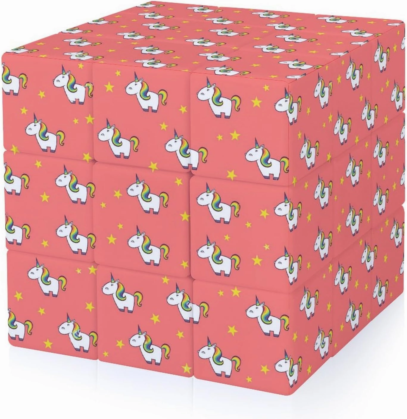 Unicorrn Background Adults 3x3x3 Color-Matching Smooth Fully Printed Cube Gift