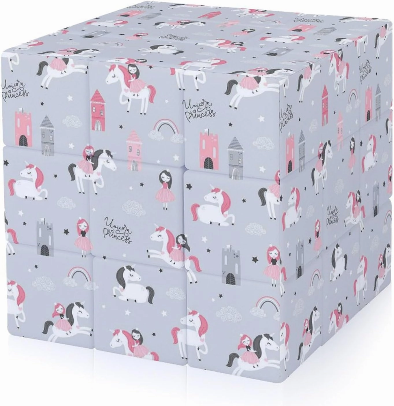 Unicorrn Princess Funny 3x3x3 Cube Smooth Lightweight Puzzle for Adult Graphic Printing Travel