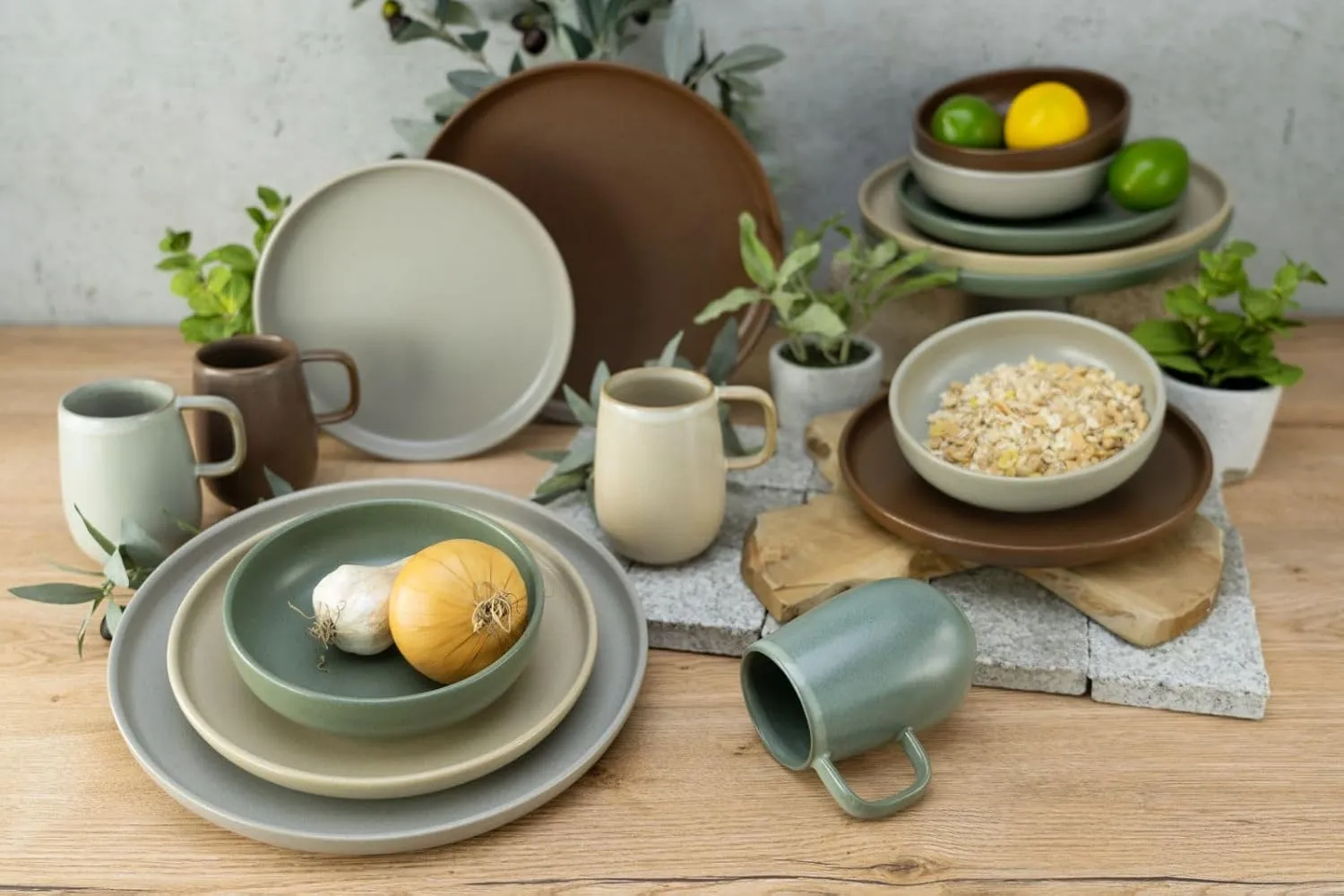 Uno Natural 23188 Crockery Set 16 Pieces