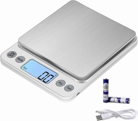 Upgraded Larger Size Digital Food Scale Weight Grams and OZ, 5kg/0.1g Kitchen Scale for Cooking Baking, High Precision Electronic Scale with LCD Display