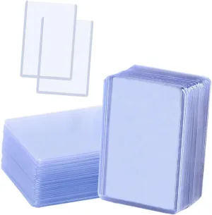 Vaguelly 100Pcs Transparent Card Sleeves Game Card Protectors Scratch Water Resistant for Long Term Storage and Protection