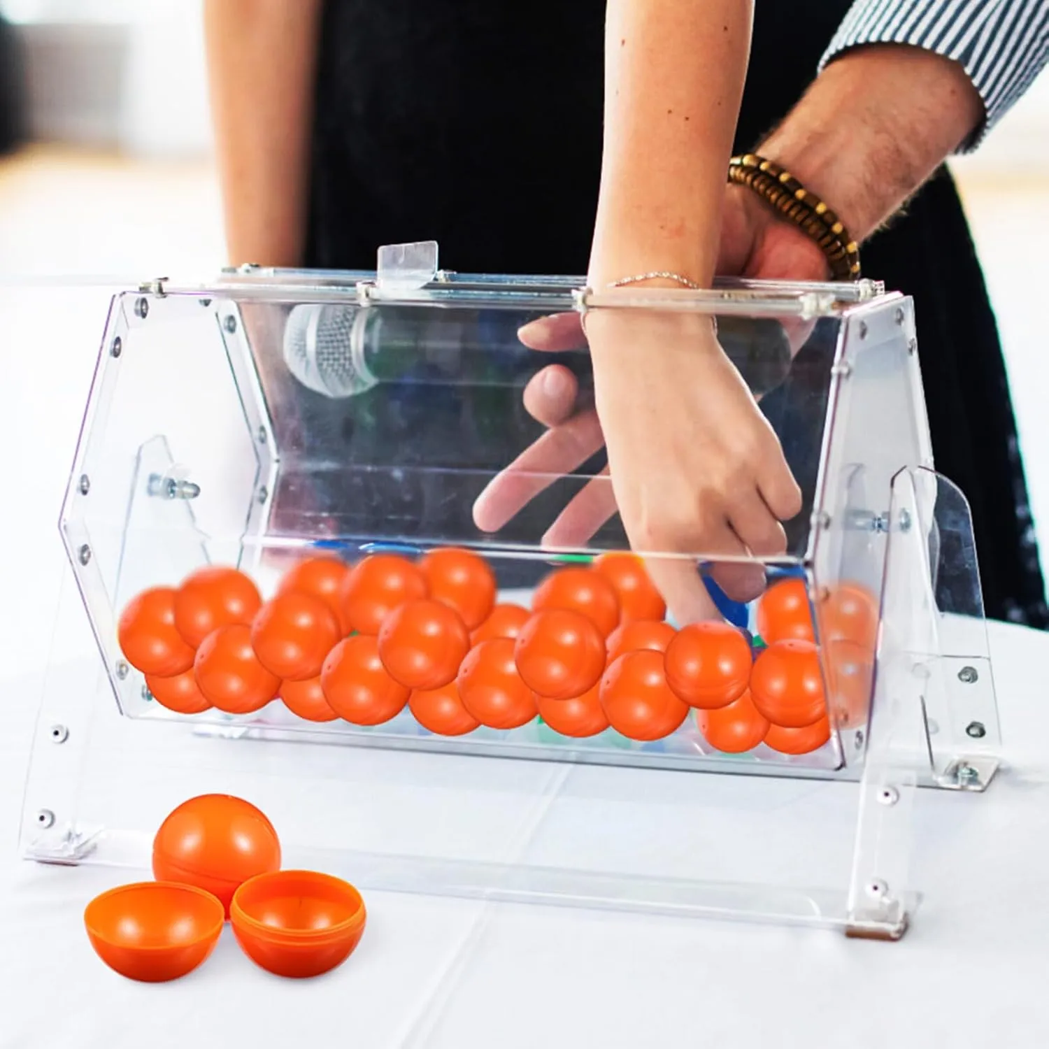Vaguelly 25pcs Openable Plastic Balls Colored Raffle Drawing Props for Party Games Smooth Surface Reusable for Events and Celebrations